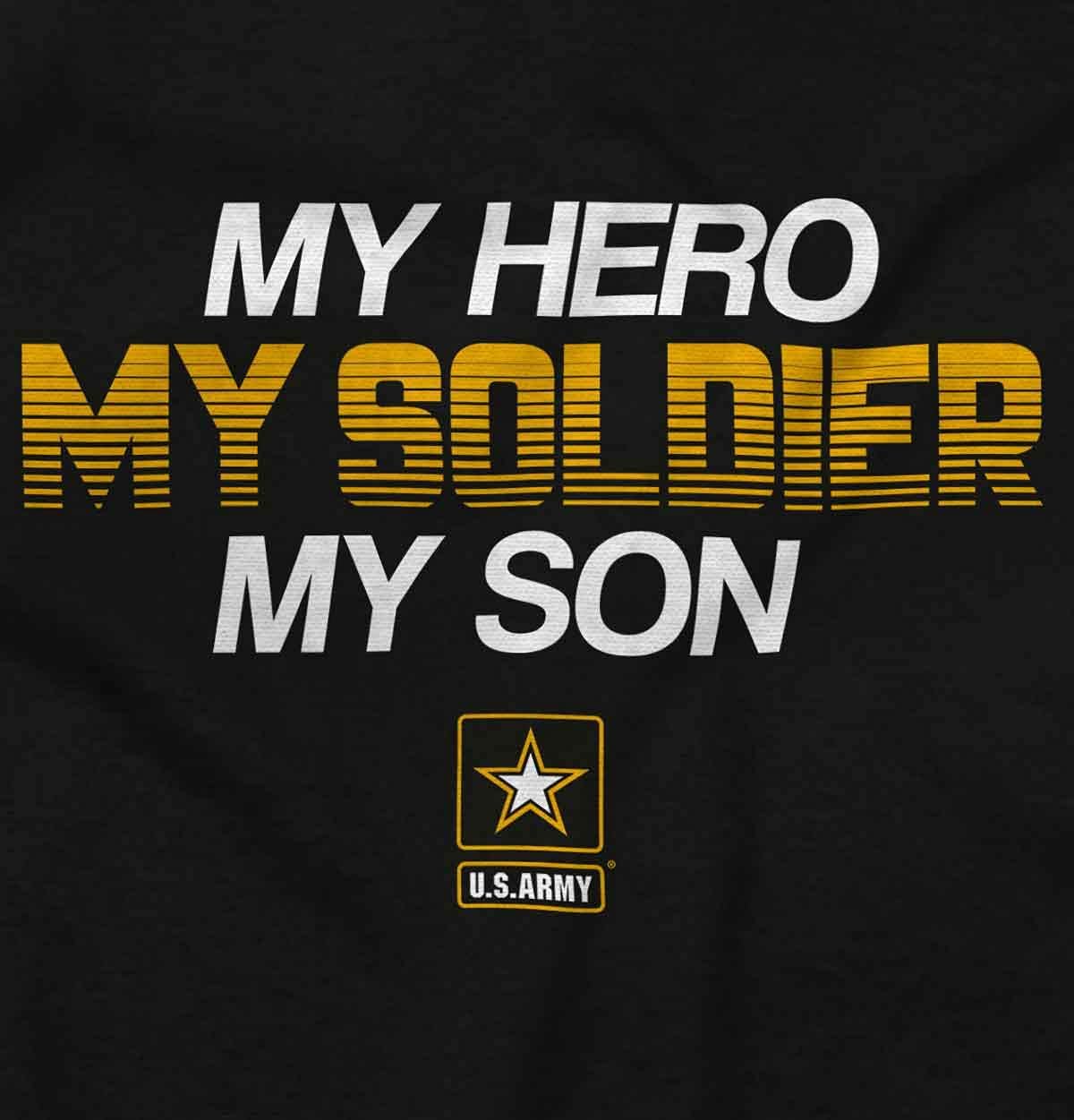 Brisco Brands US Army My Son Soldier Hero Hoodie Sweatshirt Women Men