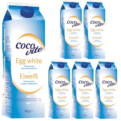 Liquid Egg Whites Pasteurised Liquid 1KG / 1 Litre Eggs White Protein by Pure Source Nutrition (6 x 1KG)