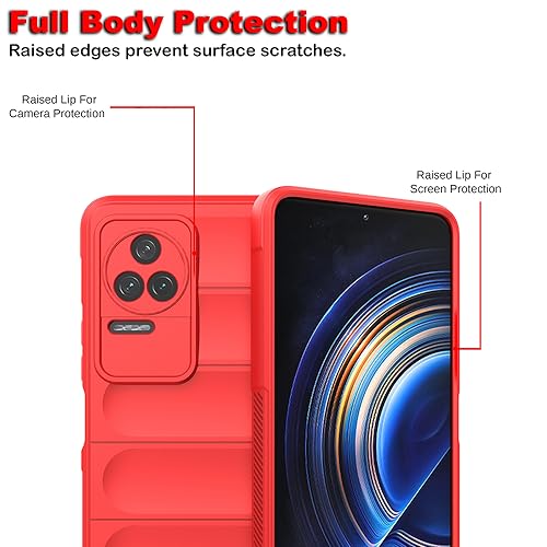 Image of amazon basics Mobile Cover for Mi Redmi K50 5G / K50 Pro 5G | Full Camera Protection | Liquid Silicon Case | Flexible Bumper Case for Mi Redmi K50 5G / K50 Pro 5G (Red)
