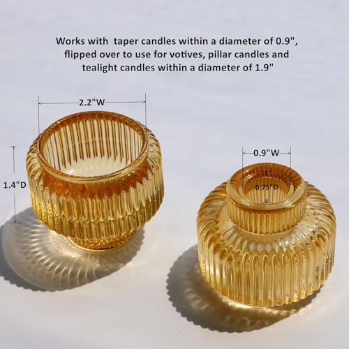 Woho Gold Candle Stick Candle Holder Set of 8, Votive view 4