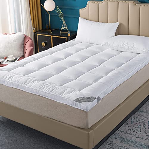 Naluka Mattress Topper Twin Xl Size Pillow Top Mattress Cover Down Alternative Quilted Luxury Microfiber Mattress Pad #TOP1