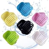 Efivs Arts Plastic Soap Container, Soap Case Holder Travle Soap Case with Lid and Drain Removable Soap Drainers Waterproof Portable Soap Dish for Home Gym Outdoor Camping 6 Pack