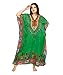 African Women's 100% Polyester Long Maxi Dress Kaftan Gown Top Night Dress | One Size - Green