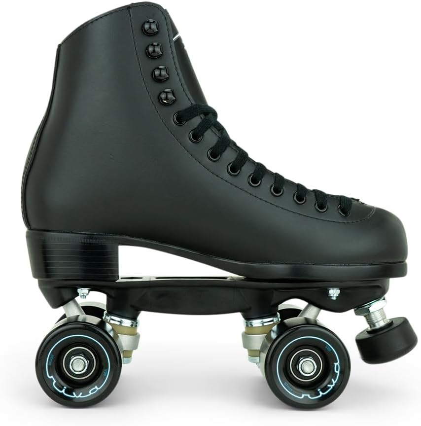 Riedell Boost Roller Skates - Lightweight, Comfortable Indoor Quad Skates for Men and Women Beginner to Seasoned with Smooth Retro Build