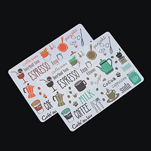 Image of 6 Pieces PVC PlaceMat - Non-Slip, Heat Resistant and Washable Hot Insulation Pad - Modern Waterproof Placemats for Decorations, Dining Table, Kitchen, Restaurant, Hotel (6-Piece, Green)