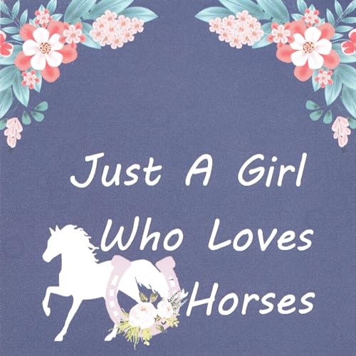 FEELMEM Cowgirl Jewelry Just A Girl Who Loves Horses Horseshoe Charm Bracelet Horse Gift for Girls Horse Lover Gifts Equestrian Bracelet Gift3