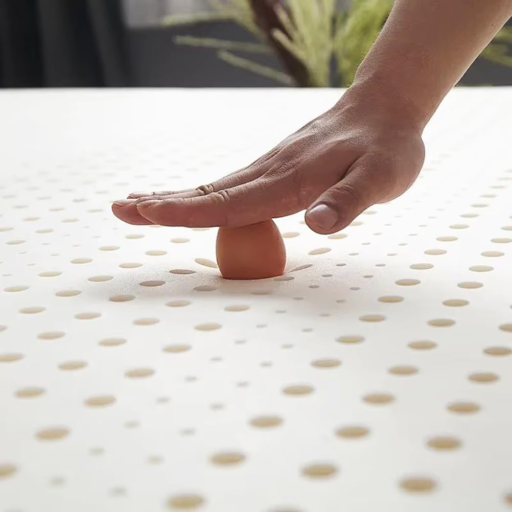 Materasso antidecubito in lattice naturale, spessore 10 cm, sollievo dalla pressione su entrambi i lati, supporto per dolori alle spalle e alla schiena, soluzione confortevole 200 x 220 cm