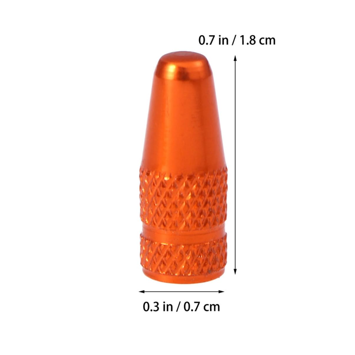 Abaodam 12pcs Orange Bike Tire Valve Caps Aluminum Alloy Dust Cover French Style Bicycle Nozzle Cover