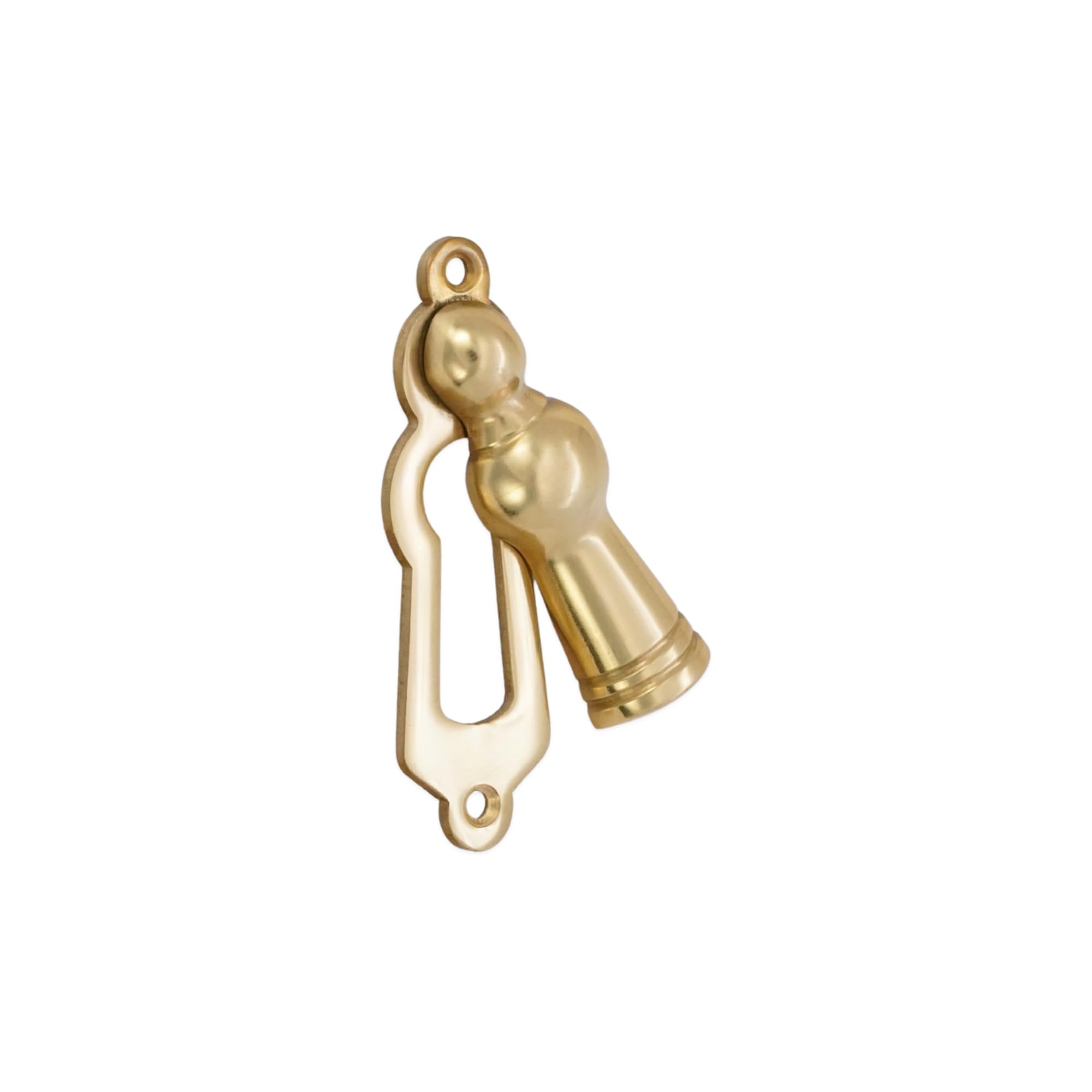 Keyhole Swing Cover Lady Escutcheon Brass, Nickel & Antique Finishes (Polished Brass)