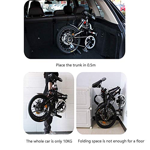 Opvouwbare Fiets Dames Ultralight Draagbaar Klein Werk Shift Fiets 20 Inch Volwassen Opvouwbaar Licht Mountain Mountain… - Afbeelding 5