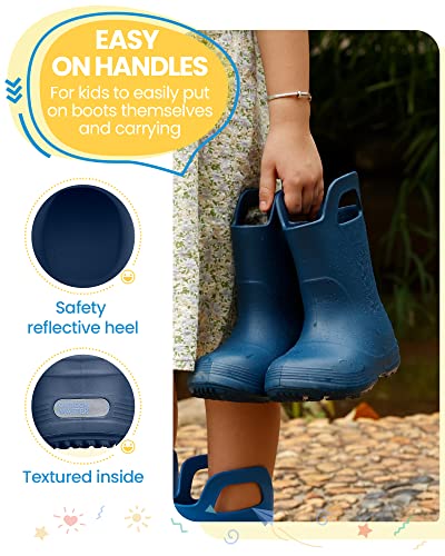 Outdoormaster Kids Toddler Rain Boots, Lightweight, Easy To Clean For Boys Girls - Deep Sea - 6 Toddler #TOP4