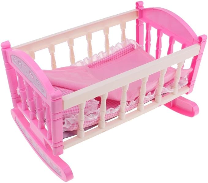 SM SunniMix Princess Crib Bed for 911inch Reborn Doll for Doll and