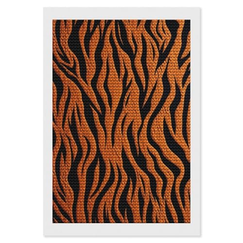 Kit peinture diamant tigre orange broderie canevas adulte 5D