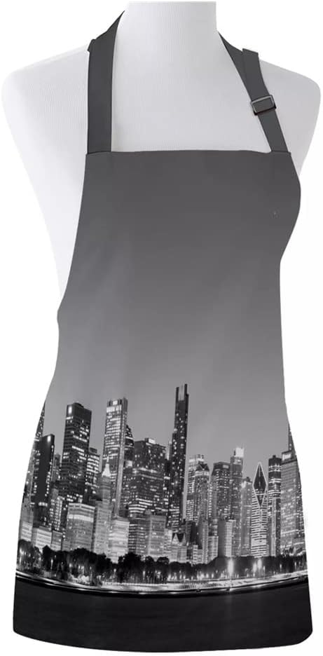 Printed Kitchen Cooking Baking Aprons Canvas Sleeveless for Women Man Kids Home