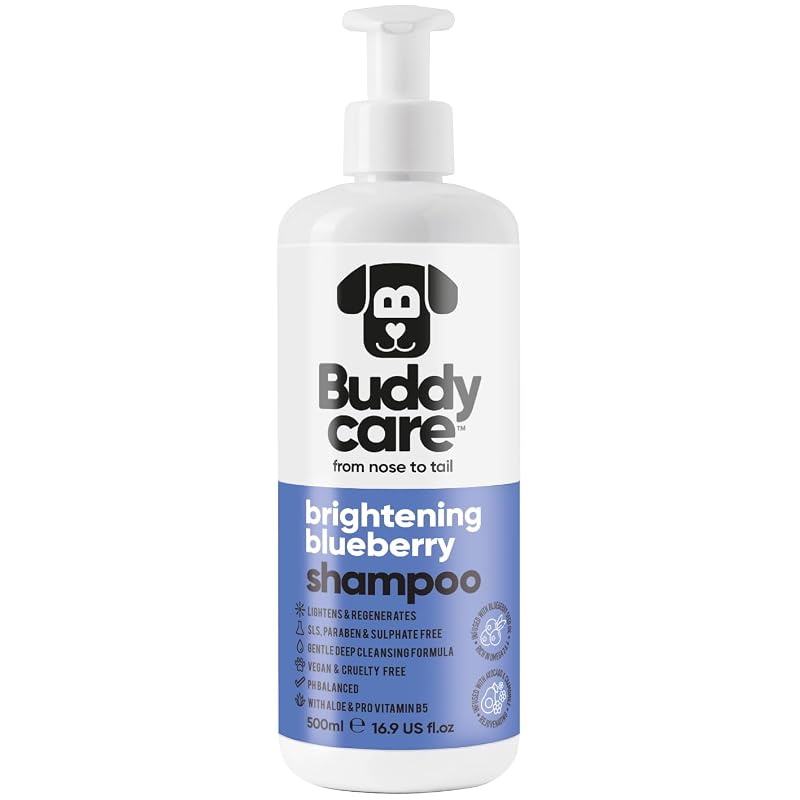 Shampoo para Cães com Aroma de Mirtilo, Aloe Vera e Pró-Vitamina B5 Buddycare 500 mL