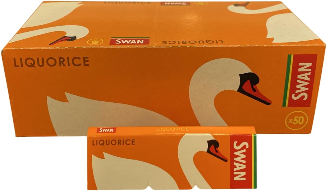 Swan Liquorice Regular Cigarette Rolling Papers Box Of 50