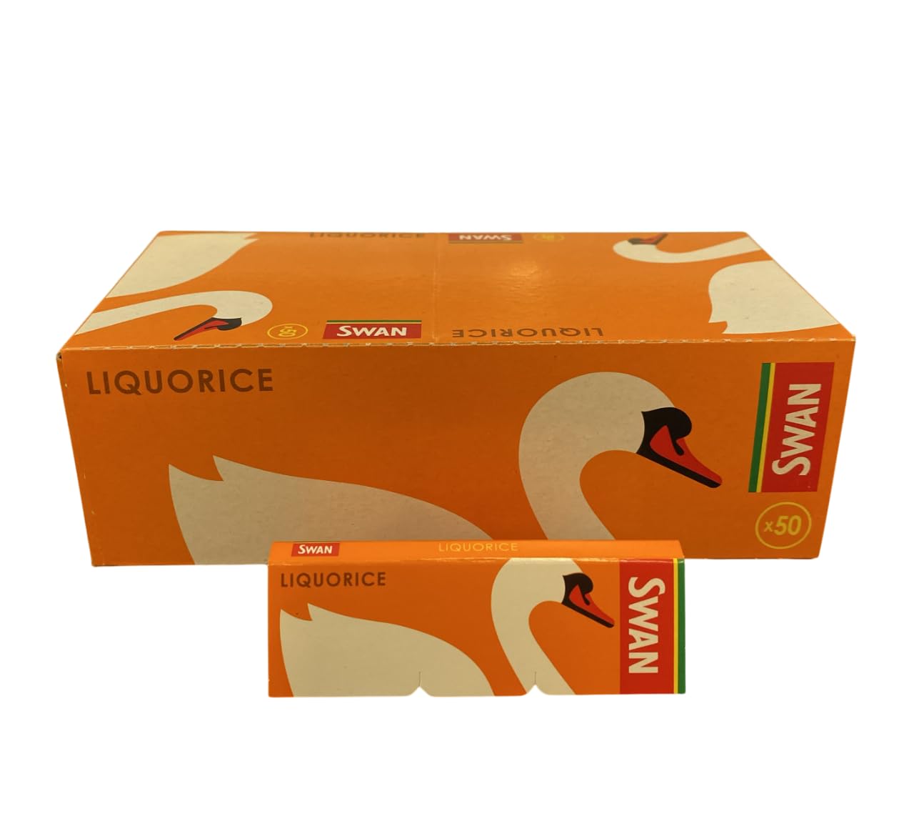 Swan Liquorice Regular Cigarette Rolling Papers Box of 50