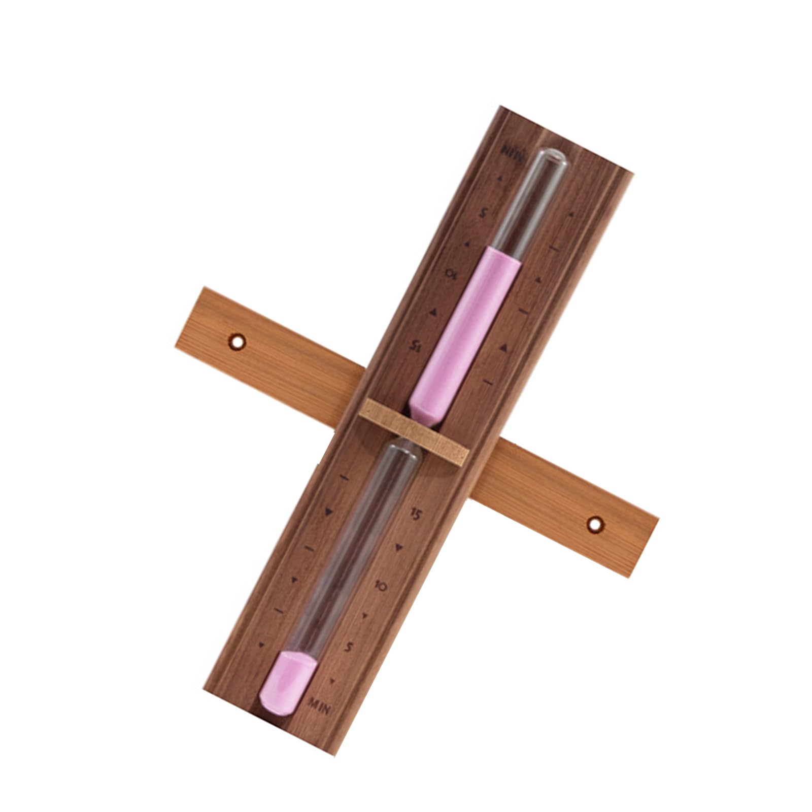 Nucelit 15 Sand Clock for Room Featuring Visible Markers and Pine Construction Luxury Sauna Accessory