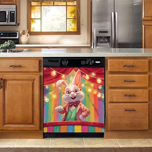 Image of BVBOX Dishwasher Magnet Cover 23 inchx26 inch, Reusable Magnetic Refrigerator Covers, Decorative Magnets Cover Fridge Door Skin Panel Stickers for Home Kitchen Appliance