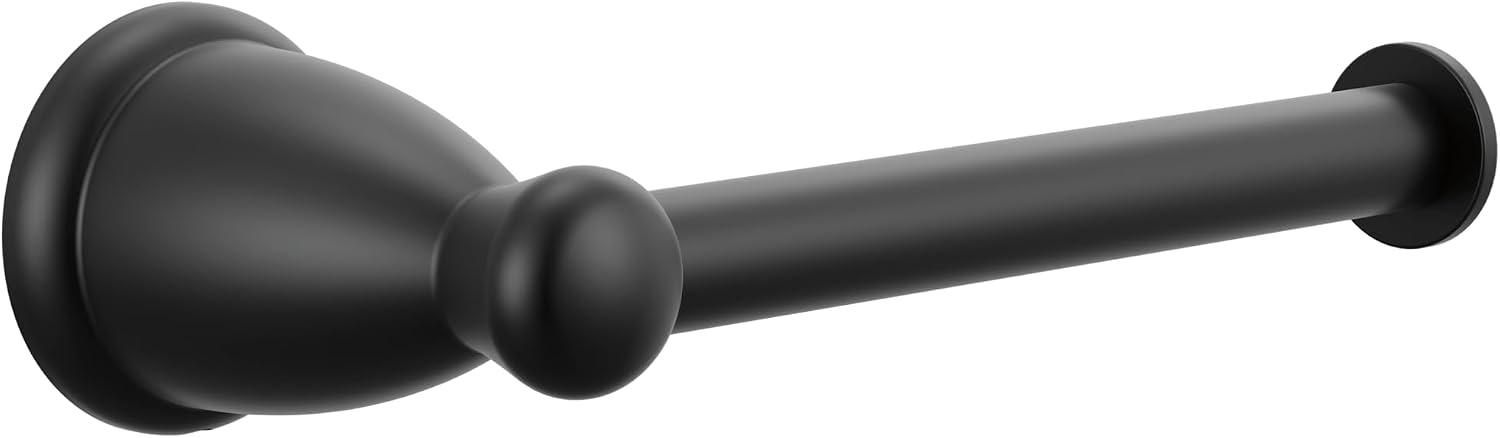 Delta Foundations Toilet Paper Holder, Tissue Roll Holder, Bathroom Accessory, Matte Black 71150-BL
