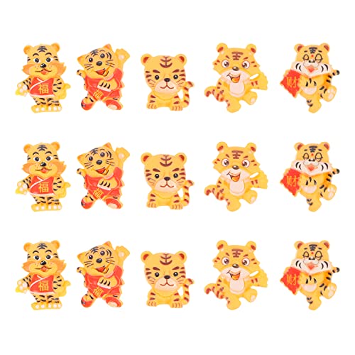 PRETYZOOM 50 peças de adesivos de telefone em estilo chinês com design do ano do tigre