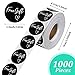 Zonon 1000-piece 1.5-inch Customer Appreciation Stickers - Self-Adhesive Round Labels for Packing, Mailing Envelopes, and Postcards(Black Background)