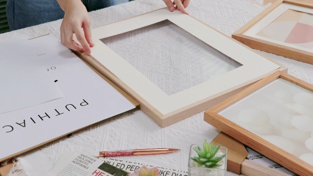 Amazon.com - puthiac 12x18 Solid Oak Wood Picture Frame, Natural