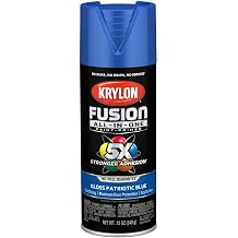 6-Pack of 12 oz Krylon K02716007 Patriotic Blue Fusion All-In-One Paint & Primer Spray Paint, Gloss