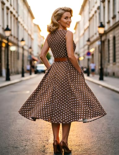Image of Simple Flavor Women's Vintage Dress Sleeveless O-Neck Party Cocktail Dress