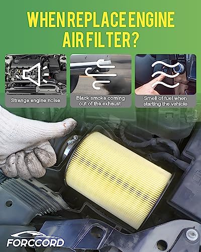 Image of 2-Pack Engine Air Filter Fits for Q5 18-24, A5 Sportback 17-25, A5 Quattro 18-23, Q5 Sportback 21-26, A4 Quattro /A4 allroad 16-25 Air Filter Replacement 8W0133843C Car Accessories