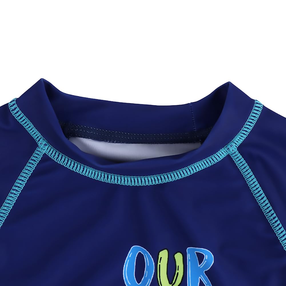 AIWUHE Badehose Jungen Schwimmshirt Kinder UV Schutz Badeset mit Badekappe Cartoon Langarm