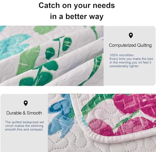 Image of Hailea 3 Piece Daybed Cover Twin Size Daybed Bedding Sets Grey Blue DayBed Cover Plaid Patchwork Bedspread Coverlet for Twin Bed with 2 Standard Shams,39 inchx75 inch