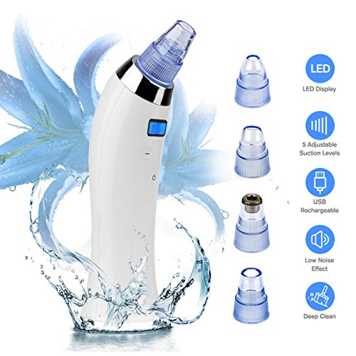 Blackhead Remover - Limpiador facial de poros con 4 sondas multifuncionales recargables por USB MEILYLA