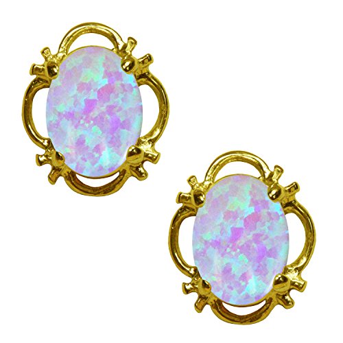 Boucles d'oreille Opale BJC en or jaune pour illuminer vos tenues