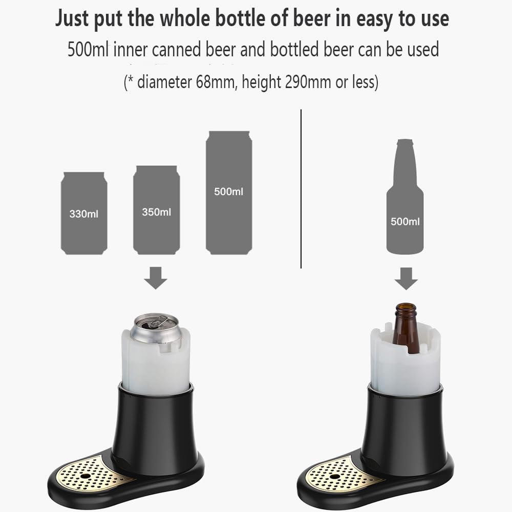 Dispensador de cerveza portátil, potenciador de espuma ultrafina para una frescura más duradera para los entusiastas de la cerveza