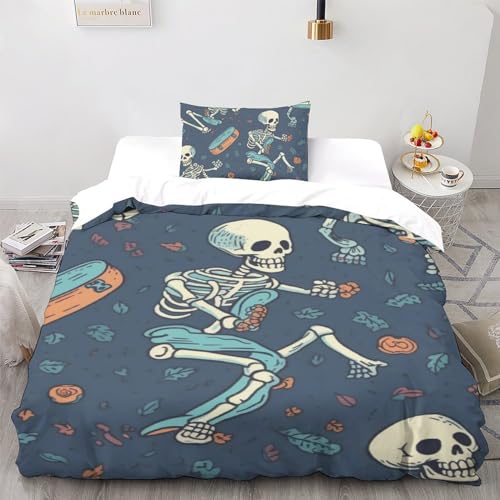 Housse de couette squelette hypoallergénique ultra douce en microfibre - 3
