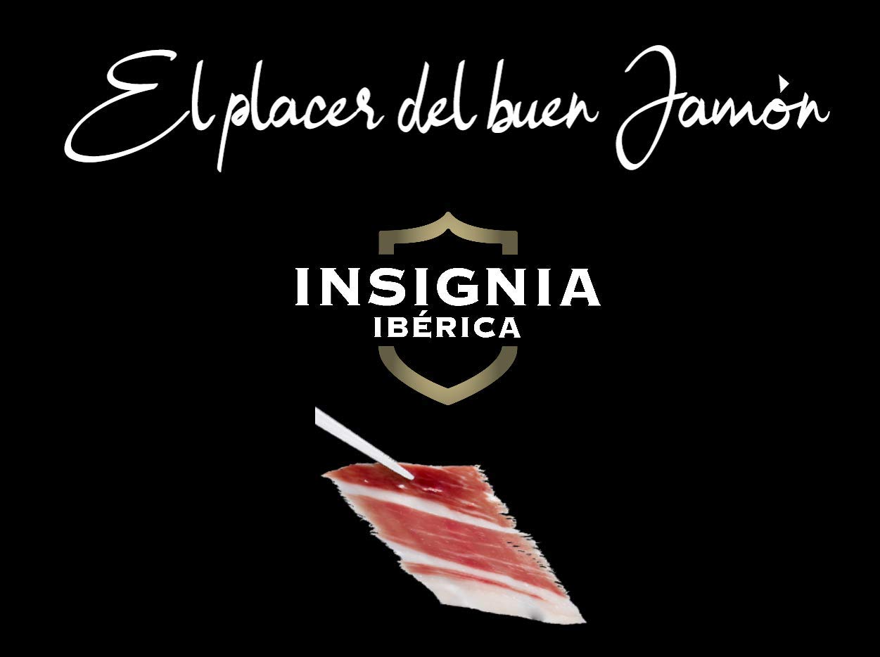 INSIGNIA IBERICA- 5 Kg Jambon Iberique (Épaule) - (109 €) PATA NEGRA 100% naturel - Originaire de porcs ibériques élevés en plein air à Dehesas - Epaule Iberique Espagnol -