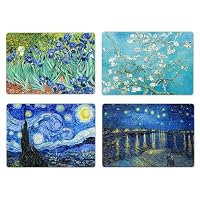 Lupia - Tovagliette americane lavabili XXL, set da 4 pezzi in PVC rettangolari 28,5x43 cm, decorate tema NOTTE STELLATA, colazione pranzo cena, da tavola, cucina, bar pizzeria pub birreria ristorante