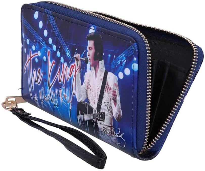 Nemesis Now Elvis The King of Rock and Roll Blue Womens Purse, 19cm