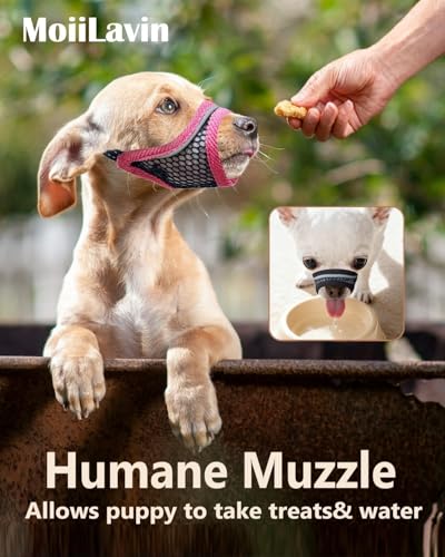 Hundemaulkorb, weiche Netzmaulkörbe für kleine Hunde, Chihuahua Shih Tzu Yorkie Pom, kurze Schnauze Mundschutz zum Bellen Beißen Fellpflege, atmungsaktiv, verstellbarer Welpenmaulkorb (Deep Black, XXS