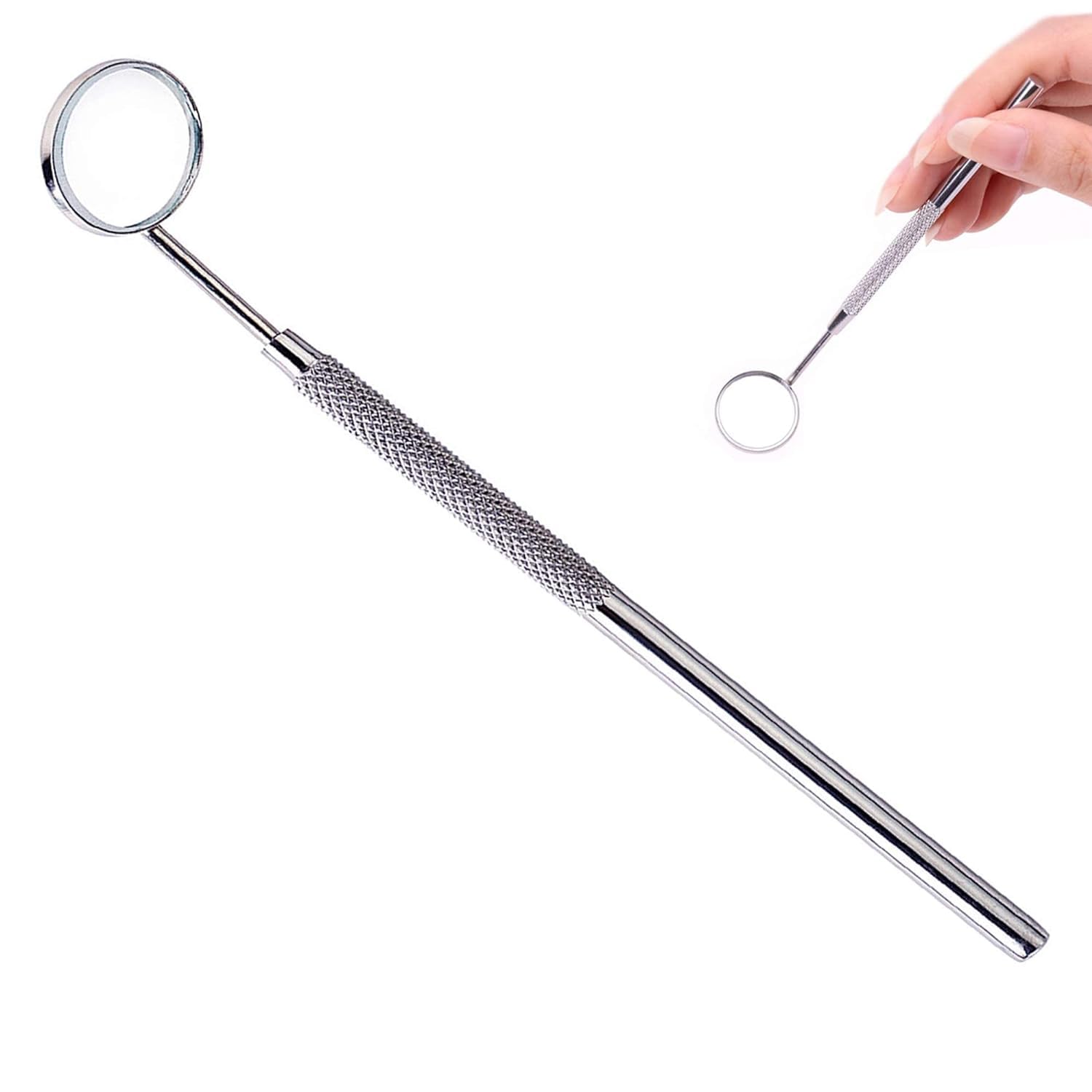 YNR Oral Dentistry Dental Oral Hygiene Mouth Mirror Stainless Steel Handle,Dentist Tool for Teeth Cleaning Inspection Daily Use Oral Care