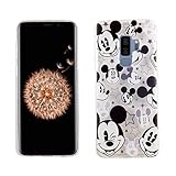Galaxy S9+ Plus Case Mickey Mouse Faces,DURARMOR FlexArmor Rubber Flexible Bumper Shockproof Ultra...