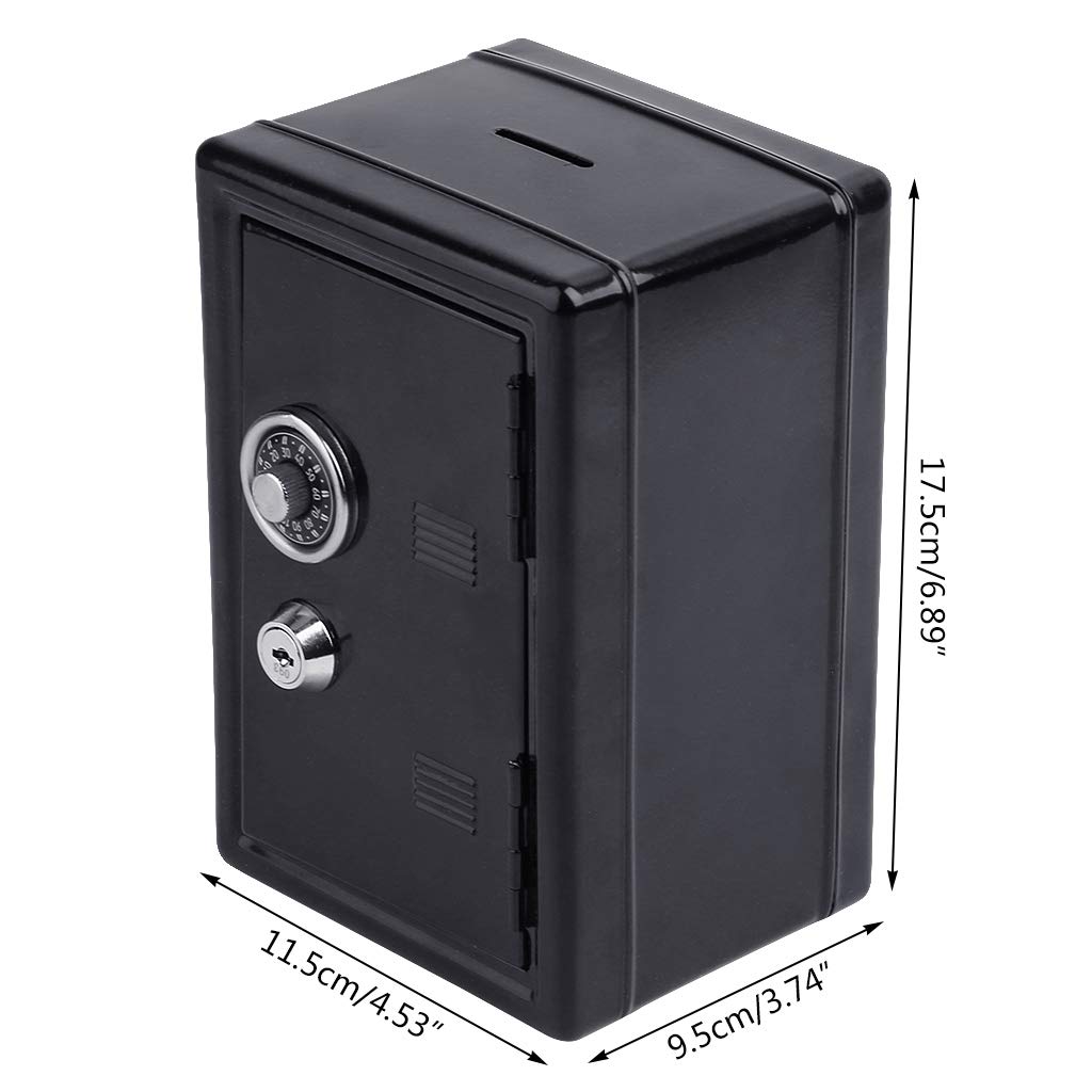 Caja de metal para dinero en efectivo con 2 les solución de almacenamiento segura antirrobo para oficina en casa y viajes