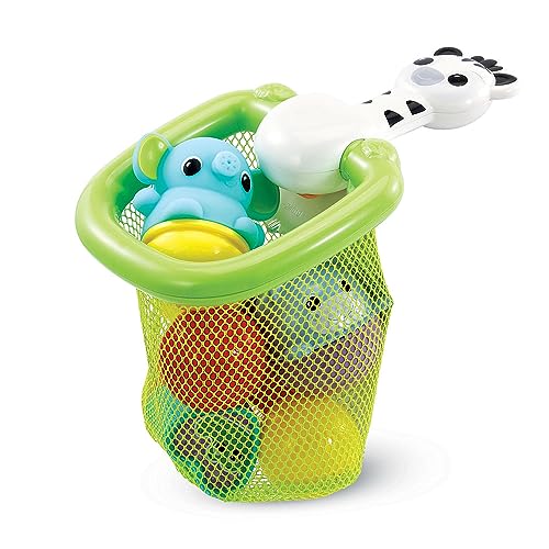 VTech Maxi Coffret de Bain Activité 15 Jouets de Bain Bébé Animaux Bateaux 3 Formes 3 Balles Filet de Rangement Cadeau Enfant Garçon et Fille Dès Contenu en Français - vue 5