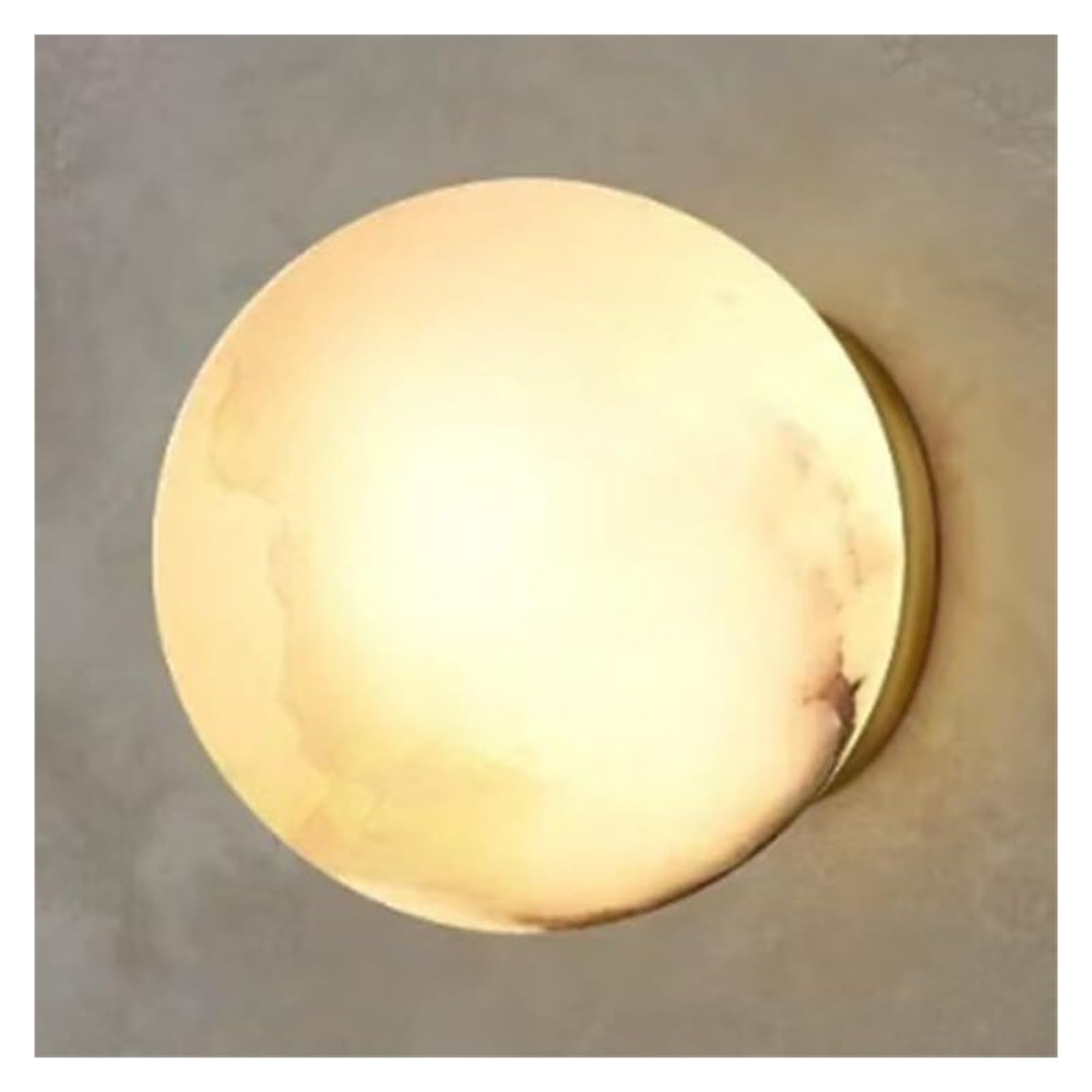 ITOSUI Modern Gold Globe Wall Sconce Natural Marble Wall Lamp Special Textures Marble Bedroom Vanity Light Nordic Wall Light for Living Room Bedside Hallway Light Fixture(12cm)