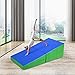 Giantex Incline Gymnastics Mat Wedge Folding and Non-Folding Gymnastics Gym Fitness Skill Shape Tumbling Mat for Kids Play Home Exercise Aerobics (Green/Blue)