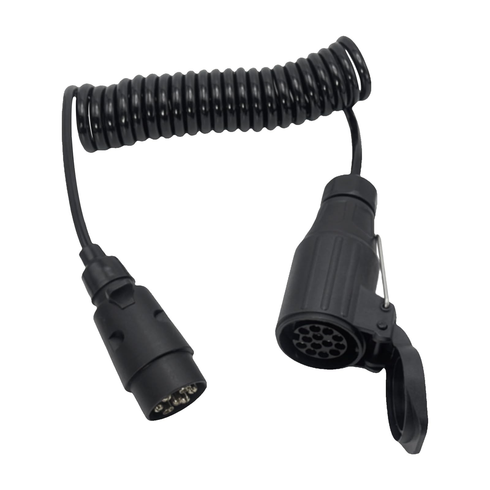 13-pinowy przedłużacz do przyczepy, kabel spiralny TPU, 1,7 m przyczepa