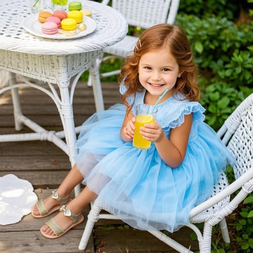 Image of Kiderence Toddler Flower Girl Sandals Open Toe Dress Shoes Wedding Party