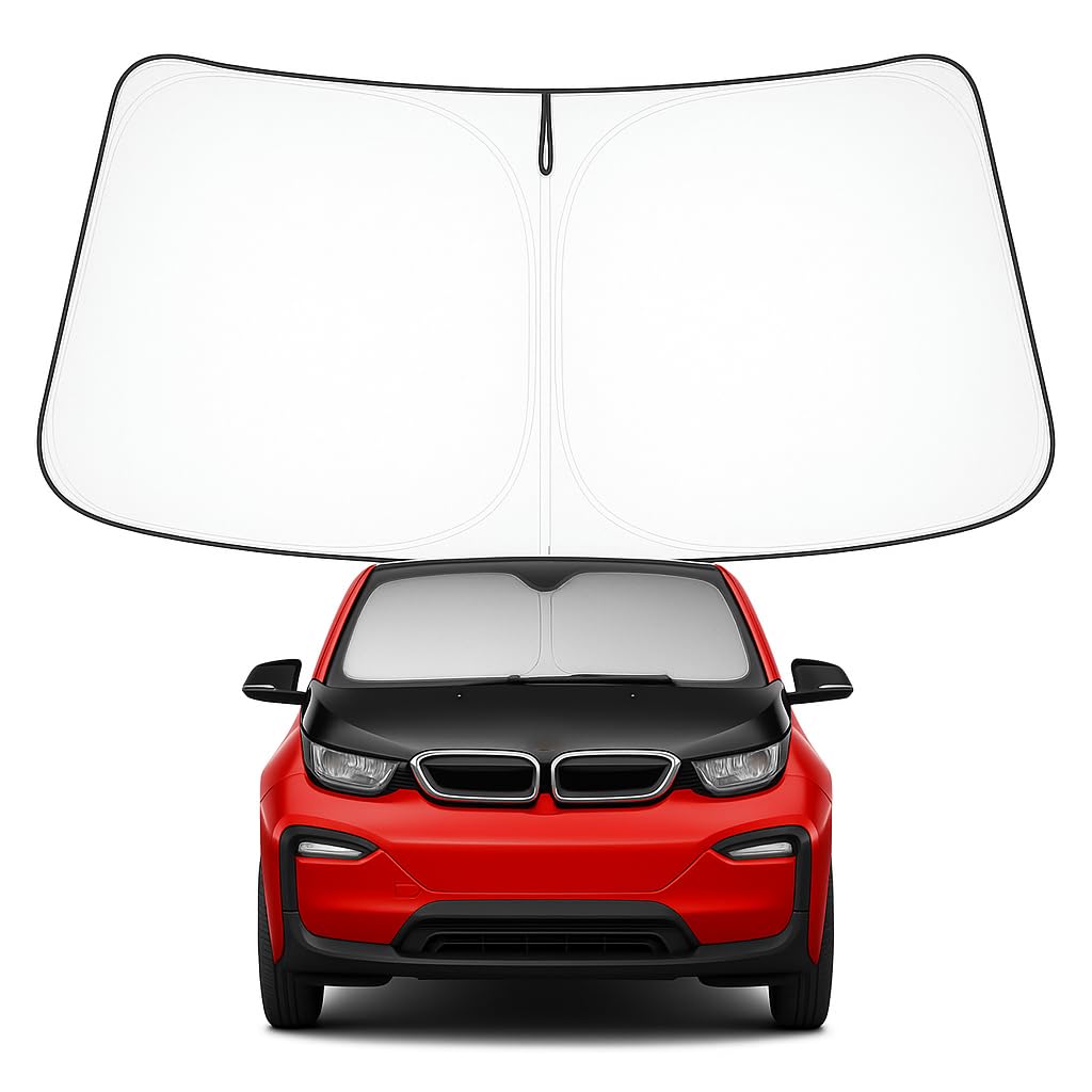 Proadsy Front Windshield Sun Shade Foldable Sunshade Protector Custom Fit 2014-2022 BMW i3 Accessories 2023 Upgrade