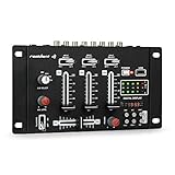 VIELE ANSCHLUSSMÖGLICHKEITEN: Der Mixer bietet alle Anschlussmöglichkeiten für ein grundsolides DJ-Setup. Audiogeräte wie z.B. CD-Player, Plattenspieler und Verstärker finden mit Ein- und Ausgängen im XLR-, Klinken- und Cinch-Format die passende Anlaufstelle.